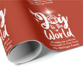 Weihnachts-Krippenfreude in der Welt Rot und Weiß Geschenkpapier (Rolleneckpunkt)