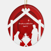 Weihnachts-Krippenschmuck Keramik Ornament (Links)