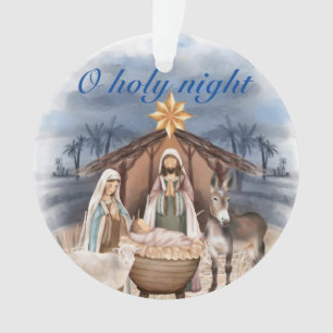 Weihnachts-Krippenszene-Acrylolrnament Ornament