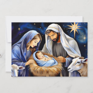 Weihnachts-Krippenszene Feiertagskarte