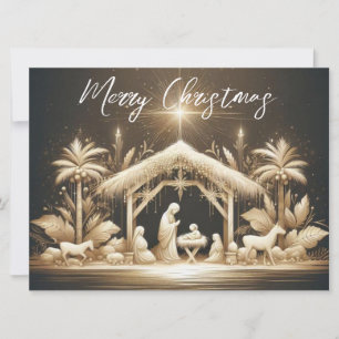 Weihnachts-Krippenszene-Feiertagskarte Feiertagskarte