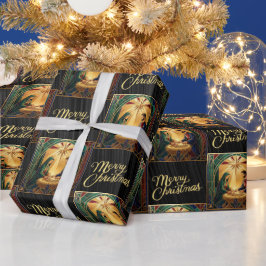 Weihnachts-Krippenszene-Geschenkpapier Geschenkpapier