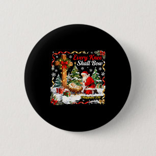 Weihnachts-Krippenszene Jedes Knie soll sich beuge Button