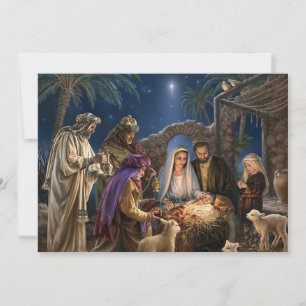 Weihnachts-Krippenszene Segnungen von Weihnachten