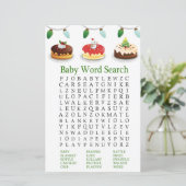 Weihnachts-Kuchen Baby Dusche Word Search Game (Stehend Vorderseite)