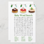 Weihnachts-Kuchen Baby Dusche Word Search Game (Vorne/Hinten)