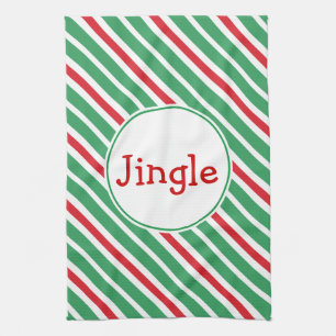 Weihnachts-Küchenhandtuch mit Klingel-Motiv Küchentuch
