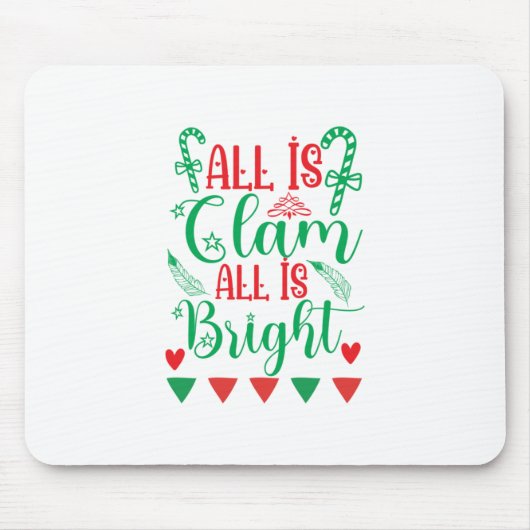 Weihnachts-Kunst alles in Ordnung Mousepad (Vorne)