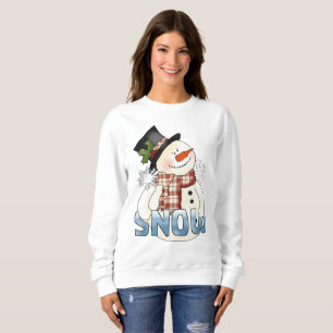 Weihnachts-Kunstschneemann-Sweatshirt Sweatshirt