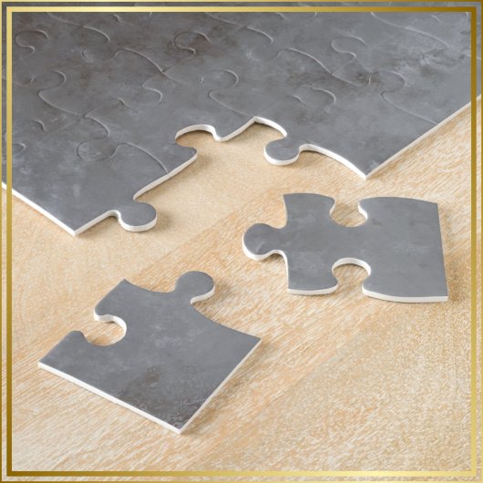 Weihnachts-Kupfer-Bausteine auf Grau - Puzzle