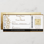 Weihnachts-Kupfer-Boarding-Pass Hochzeit Einladung (Vorne/Hinten)