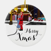 Weihnachts-Kuss am Broadway Weihnachten Ornam Keramik Ornament (Hinten)