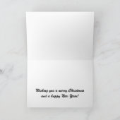 Weihnachts-Kuss am Broadway Weihnachtskarte Feiertagskarte (Innenseite)