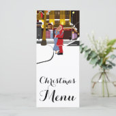Weihnachts-Kuss am Broadway-Weihnachtsmenü Menükarte (Stehend Vorderseite)
