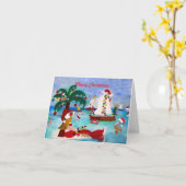 Weihnachts-Küstenschiffparade Weihnachtskarten Karte (Gelbe Blume)