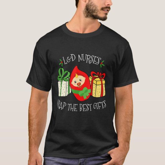 Weihnachts-L&D-Arbeit und Lieferung Krankenschwest T-Shirt (Vorderseite)
