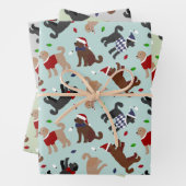 Weihnachts Labradoodle Wrapping Paper Sheets Geschenkpapier Set (Beispiel)