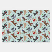 Weihnachts Labradoodle Wrapping Paper Sheets Geschenkpapier Set (Vorderseite)