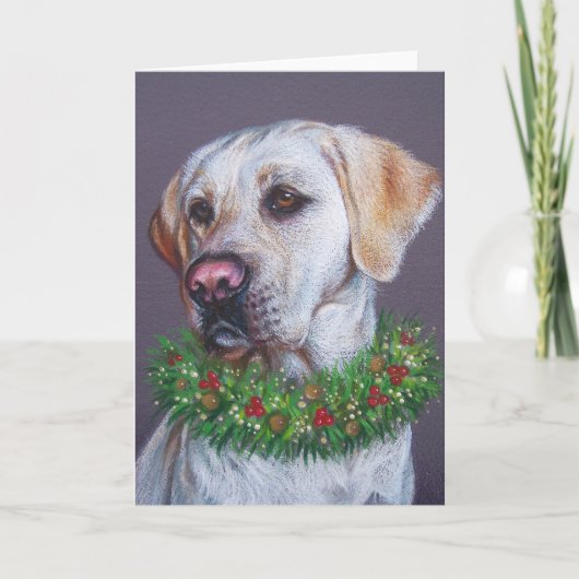 Weihnachts-Labrador Feiertagskarte (Vorderseite)