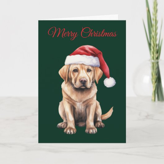Weihnachts-Labrador Feiertagskarte (Vorderseite)