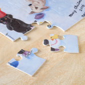 Weihnachts-Labrador-Fun-Malerei Puzzle (Seite)