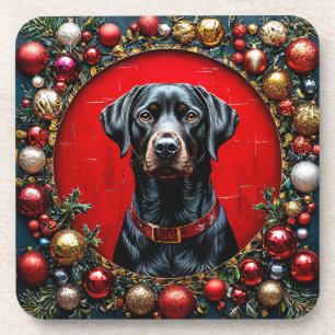 Weihnachts-Labrador-Hund Getränkeuntersetzer