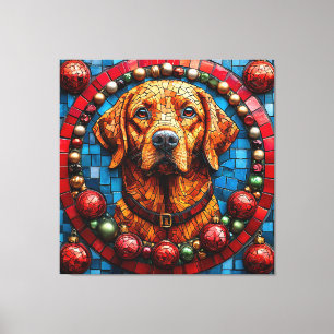 Weihnachts-Labrador-Hund Leinwanddruck