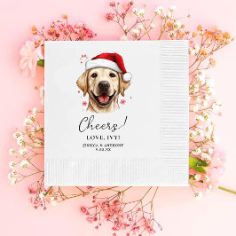 Weihnachts-Labrador-Hund Personalisierte Beifall Serviette