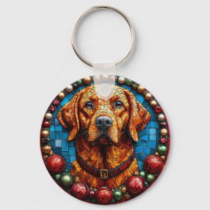 Weihnachts-Labrador-Hund Schlüsselanhänger