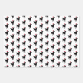 Weihnachts-Labrador-Hunde in Weihnachtsmannmütze Geschenkpapier Set (Vorderseite)