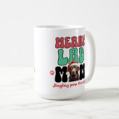 Weihnachts-Labrador-Mama Kaffeetasse (VorderseiteRechts)