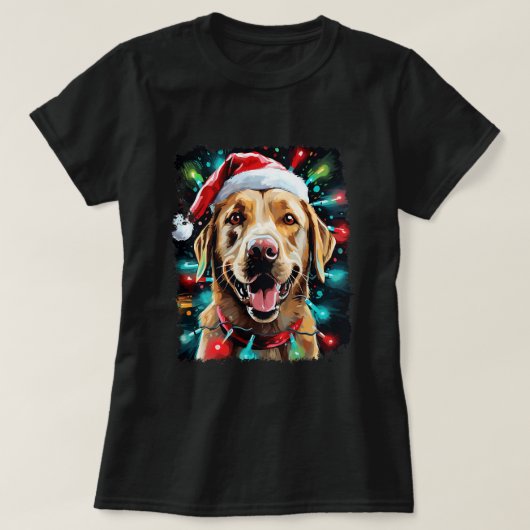 Weihnachts Labrador Retriever 1 T-Shirt (Design vorne)