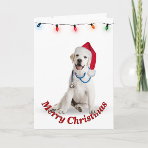Weihnachts-Labrador Retriever Arzt Karte