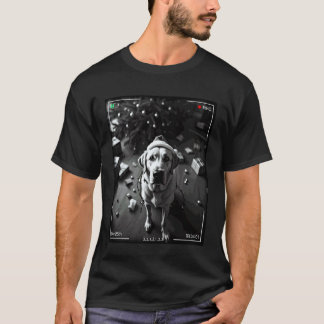 Weihnachts-Labrador Retriever auf Kamera erwischt T-Shirt