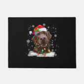 Weihnachts-Labrador Retriever Dog Chocolate Labrad Fußmatte (Vorderseite)