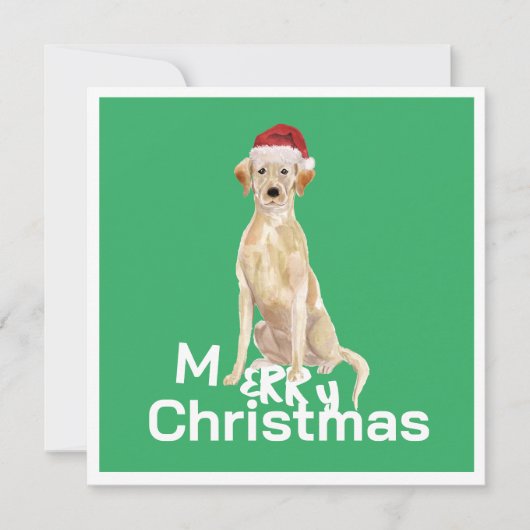 Weihnachts Labrador Retriever Dog Merry Gruß (Vorderseite)