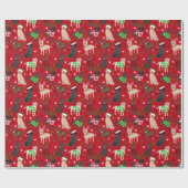 Weihnachts Labrador Retriever Geschenkpapier (Flach)