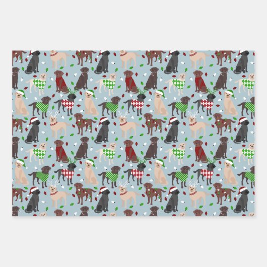 Weihnachts Labrador Retriever Geschenkpapier Set (Vorderseite 2)