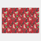 Weihnachts Labrador Retriever Geschenkpapier Set (Vorderseite)