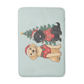 Weihnachts-Labrador Retriever Hunde Badematte (Vorderseite Vertikal)