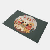 Weihnachts-Labrador Retriever Hunde Fußmatte (Schrägansicht)