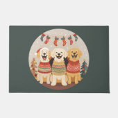 Weihnachts-Labrador Retriever Hunde Fußmatte (Vorderseite)