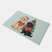 Weihnachts-Labrador Retriever Hunde Fußmatte (Schrägansicht)