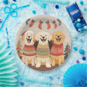 Weihnachts-Labrador Retriever Hunde Pappteller (Party)