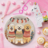 Weihnachts-Labrador Retriever Hunde Pappteller (Party)