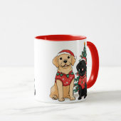 Weihnachts-Labrador Retriever Hunde Tasse (VorderseiteRechts)