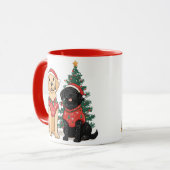 Weihnachts-Labrador Retriever Hunde Tasse (Vorderseite Links)