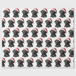 Weihnachts-Labrador Retriever in Schwarz Geschenkpapier