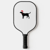 Weihnachts Labrador Retriever in Weihnachtsmannmüt Pickleball Schläger (Vorderseite)