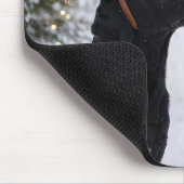 Weihnachts-Labrador Retriever mit Schneemann Mousepad (Ecke)